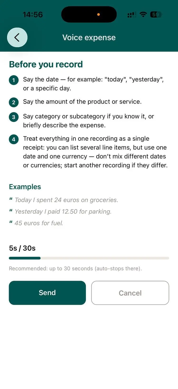 Voice expense